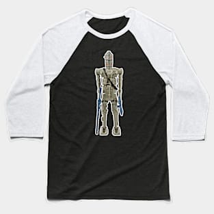 Vintage Scary Robot, white border Baseball T-Shirt